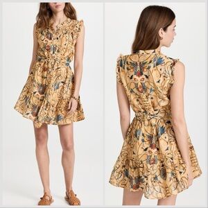 Chufy Layla Sleeveless Mini Dress in Brown Keops Sand Sz XS